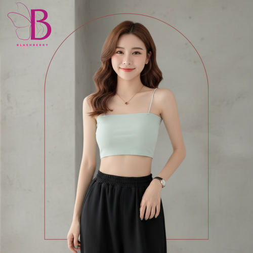 Tube top, strapless, cap-built, summer underwear, innerwear, layered, simple, daily, basic, color, crop tank top, bralette